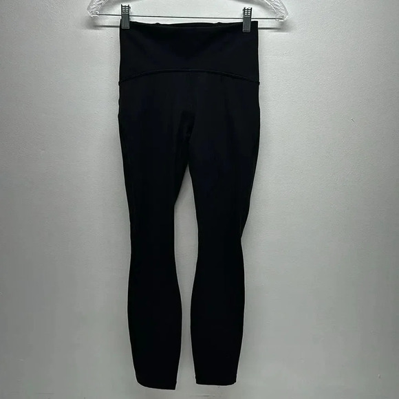 Lululemon Train Times 7/8 Leggings Work Out Pant *25" Solid Black Size 4 - Picture 1 of 8